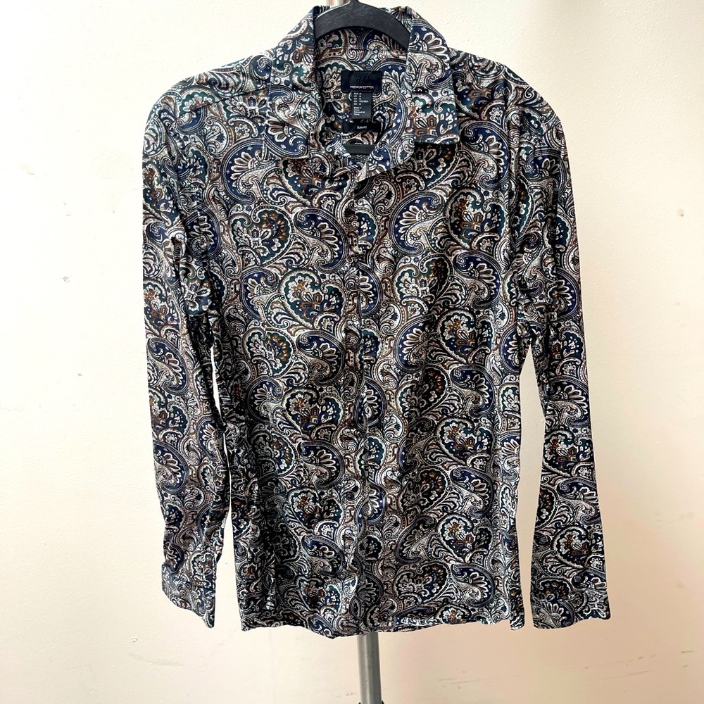 Mens H&M premium cotton  slim fit Printed Shirt size M